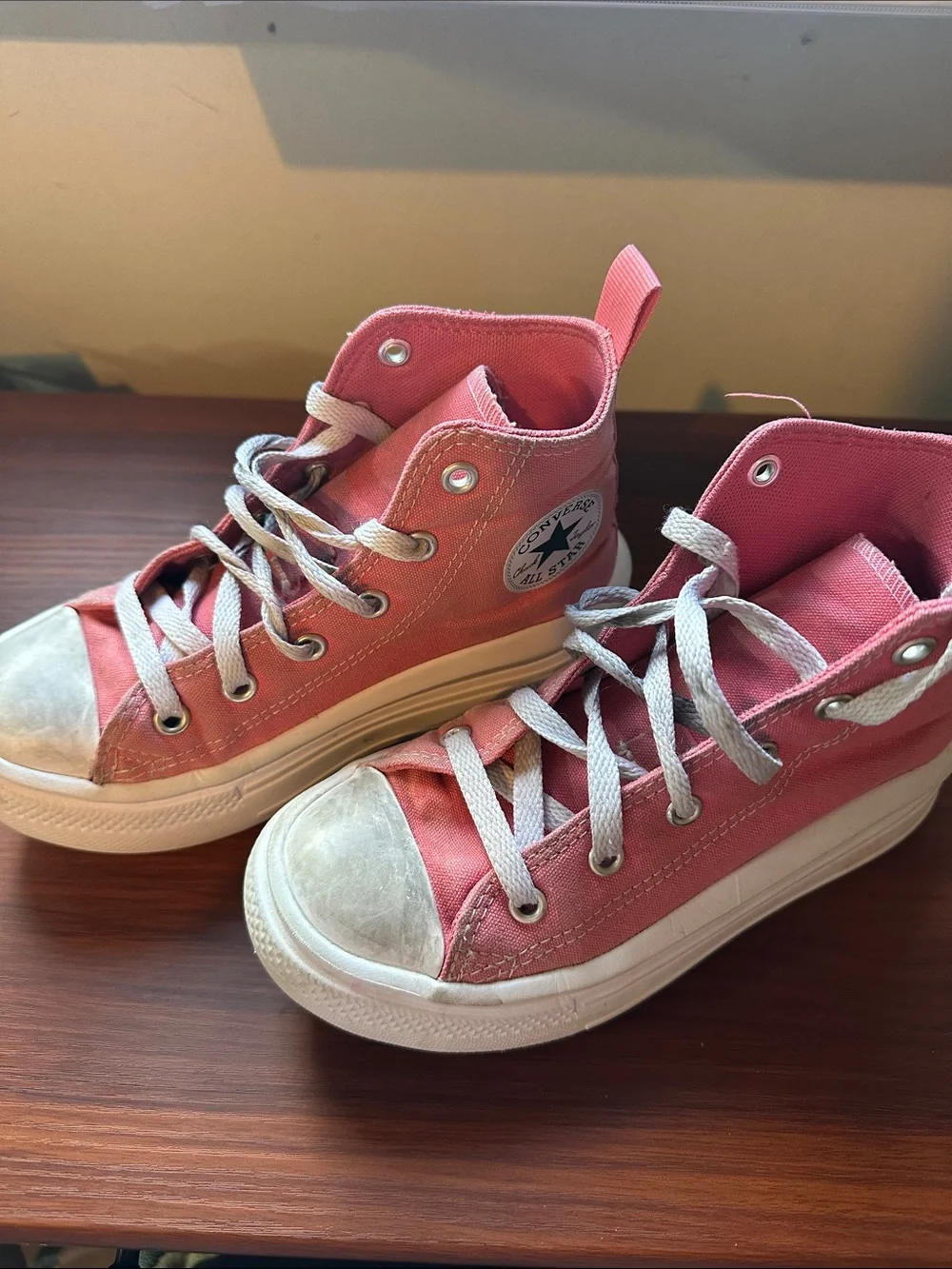 Converse Kids Pink Canvas High-Top Sneakers
